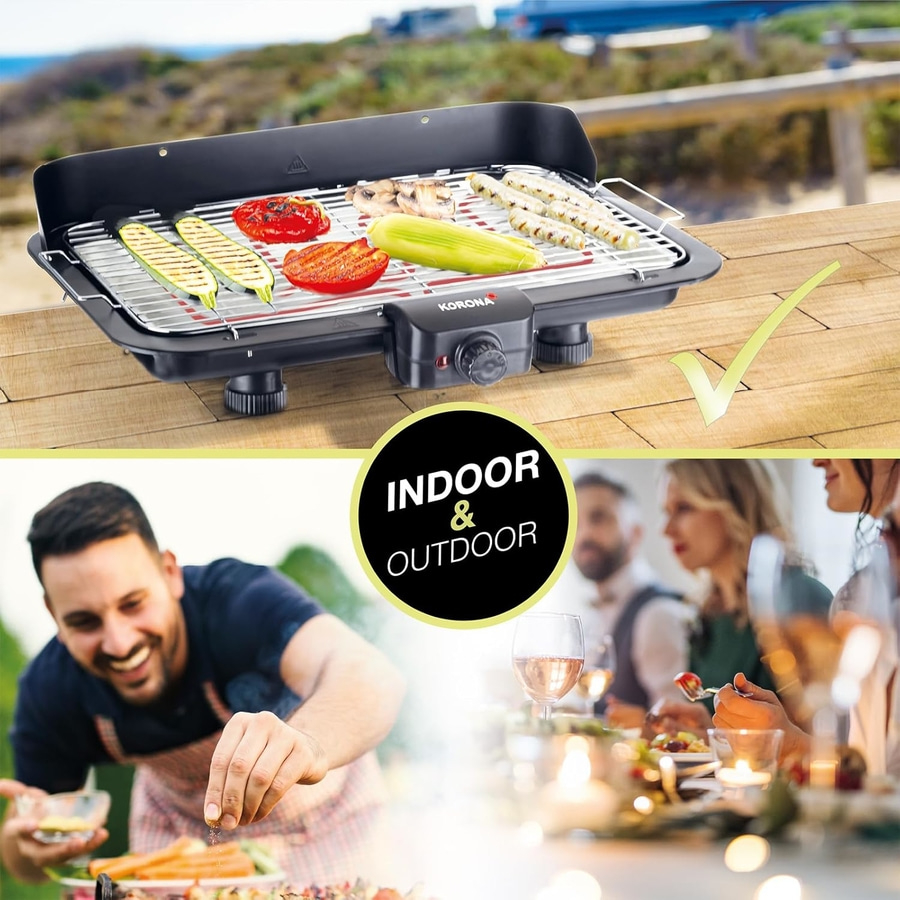 KORONA Elektrogrill 46117 Elektrischer Barbecue Tischgrill stufenlos 2200W NEU