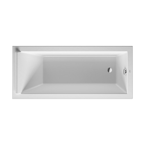 DURAVIT Badewanne Starck 1700 x 750 mm Weiß mit 1 Rückenschräge Acryl