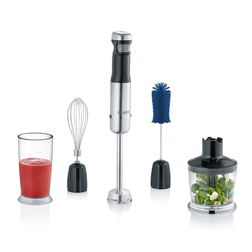 GRAEF Akku-Stabmixer HB802 Handmixer vielseitiges Zubehör Reinigungsbürste