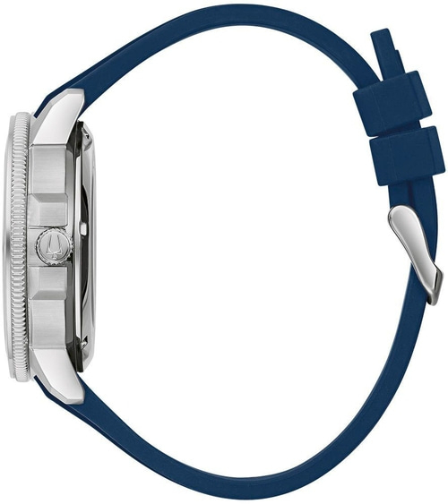 BULOVA Automatikuhr Herren Armbanduhr 96A303 Silikon Herrenuhr Edelstahl B-WARE
