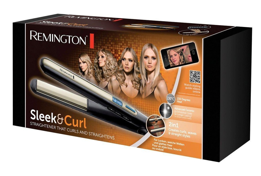 Remington Sleek & Curl Haarglätter, Locken, Wellen und glattes Haar, 230°C Hitze