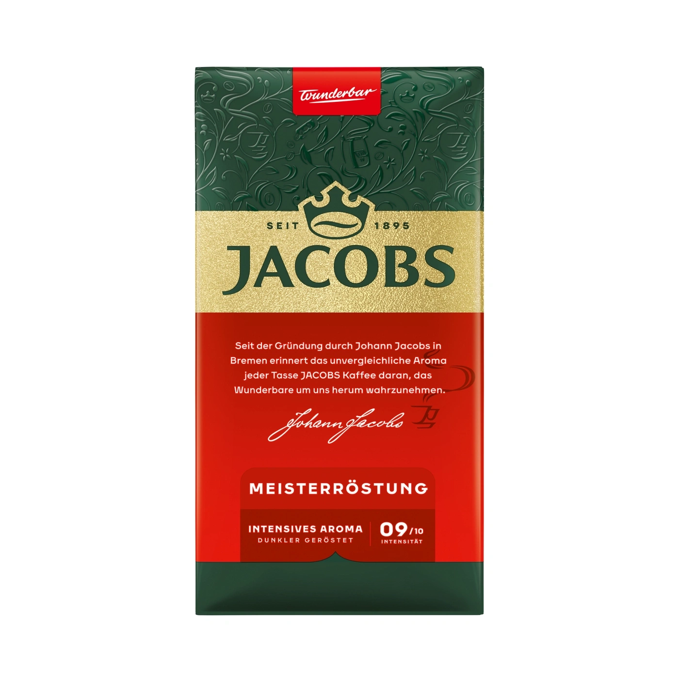 Jacobs Meisterröstung Kaffee, intensiv geröstet mit 09/10 Intensität