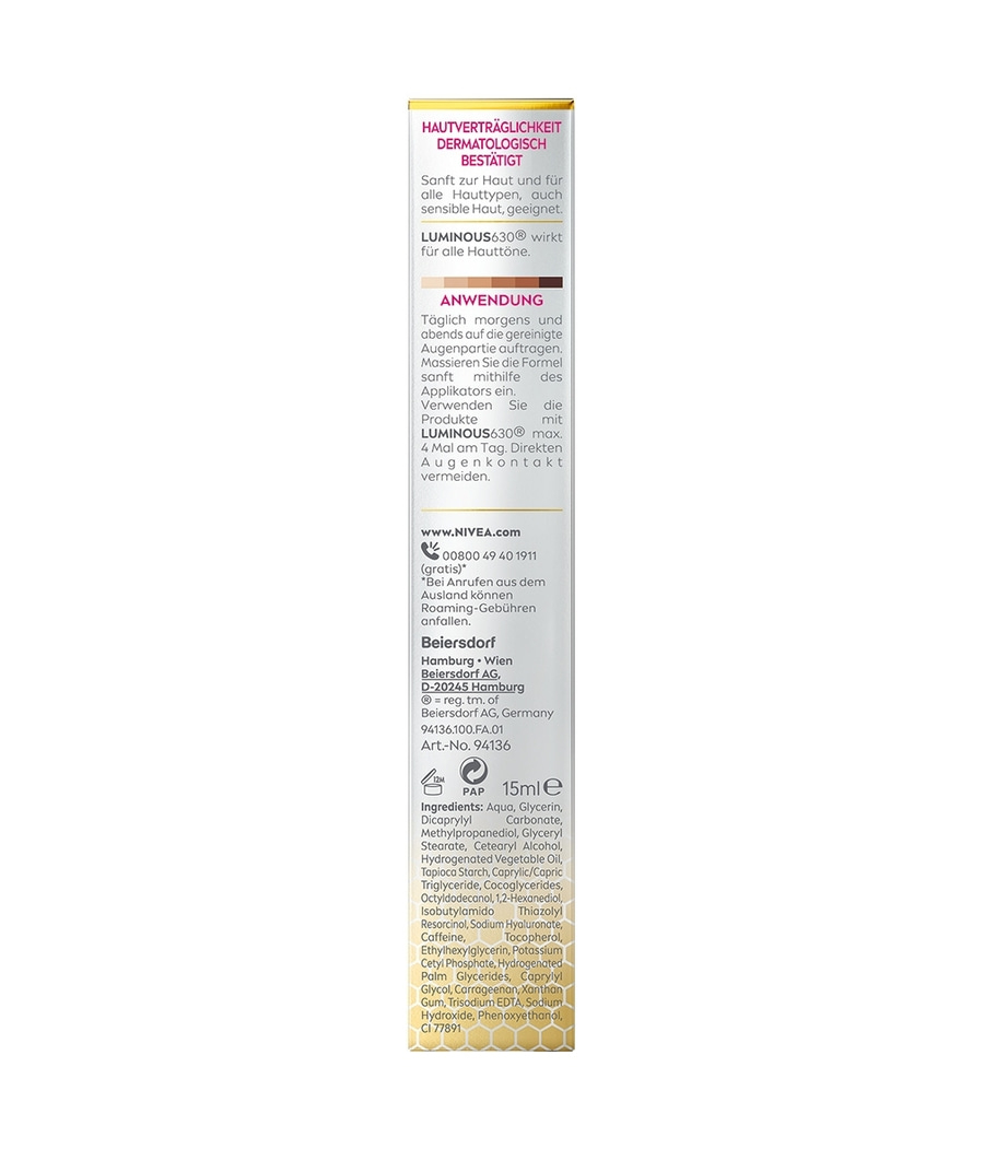 NIVEA Cellular Luminous630® Anti-Pigmentflecken Augenpflege Augencreme 15ml