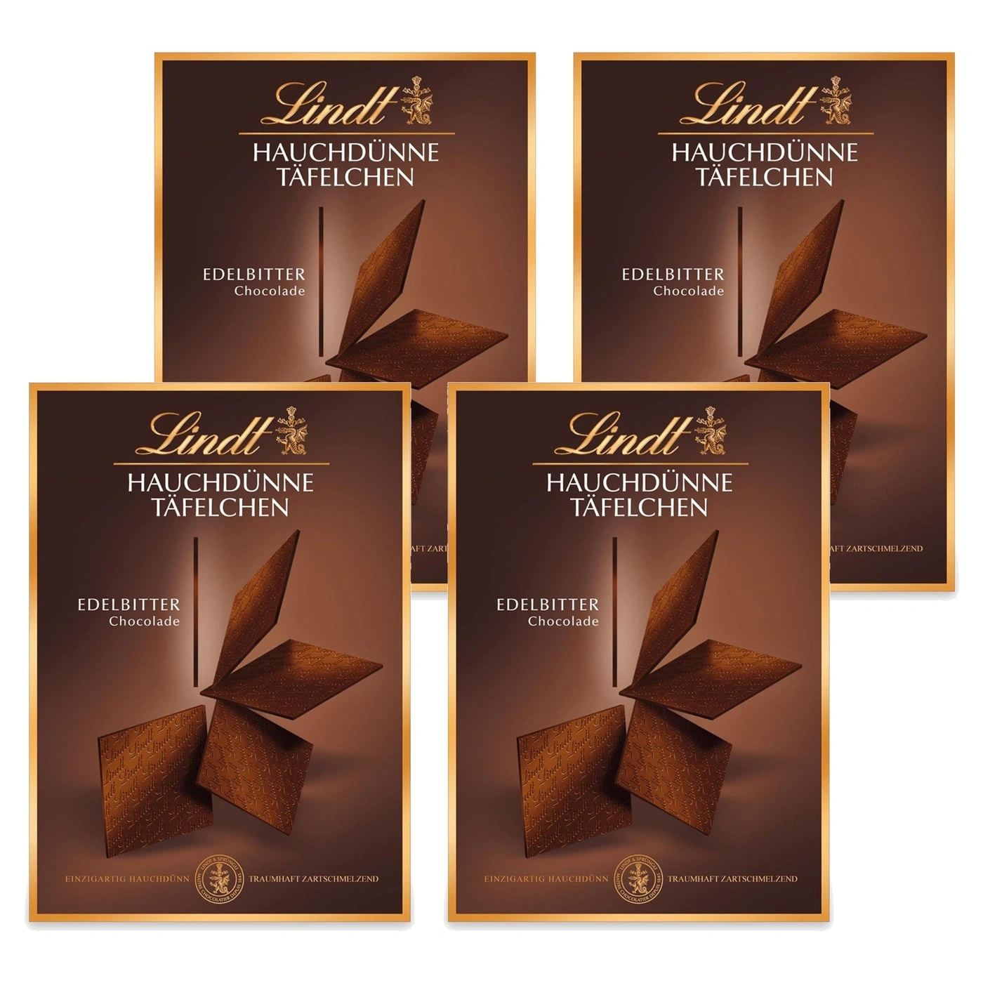 Lindt hauchdünne Täfelchen Edelbitter Schokolade