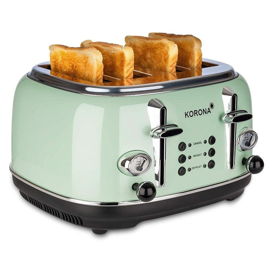 KORONA 4 Scheiben Toaster 21675 Analoge Anzeige 2 separate Röstbereiche NEU