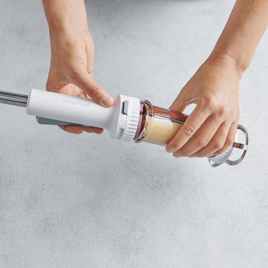 BETTY BOSSI Cookie Press Kunststoff Edelstahl Kekspresse Kekse Lila Weiß NEU