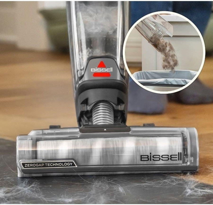 Bissell Staubsauger mit Zerogap-Technologie, Reinigung von Schmutz und Staub.