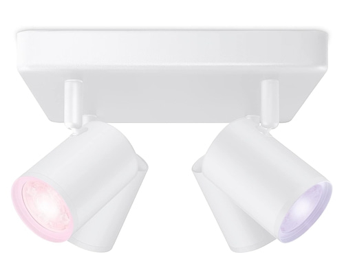 WiZ Deckenleuchte LED 4er Spot 4-flammig smarte GU10 Deckenlampe weiß