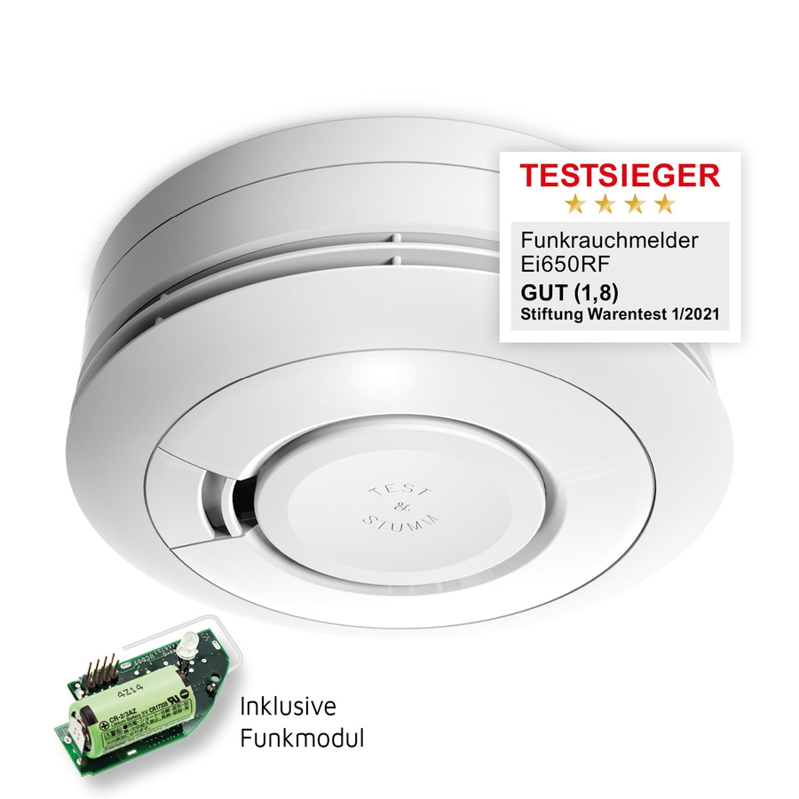 Ei Electronics Ei650RF Funkrauchmelder mit Batterie für 10 Jahre NEU Stand-Alone-Gerät - Testsieger Stiftung Warentest