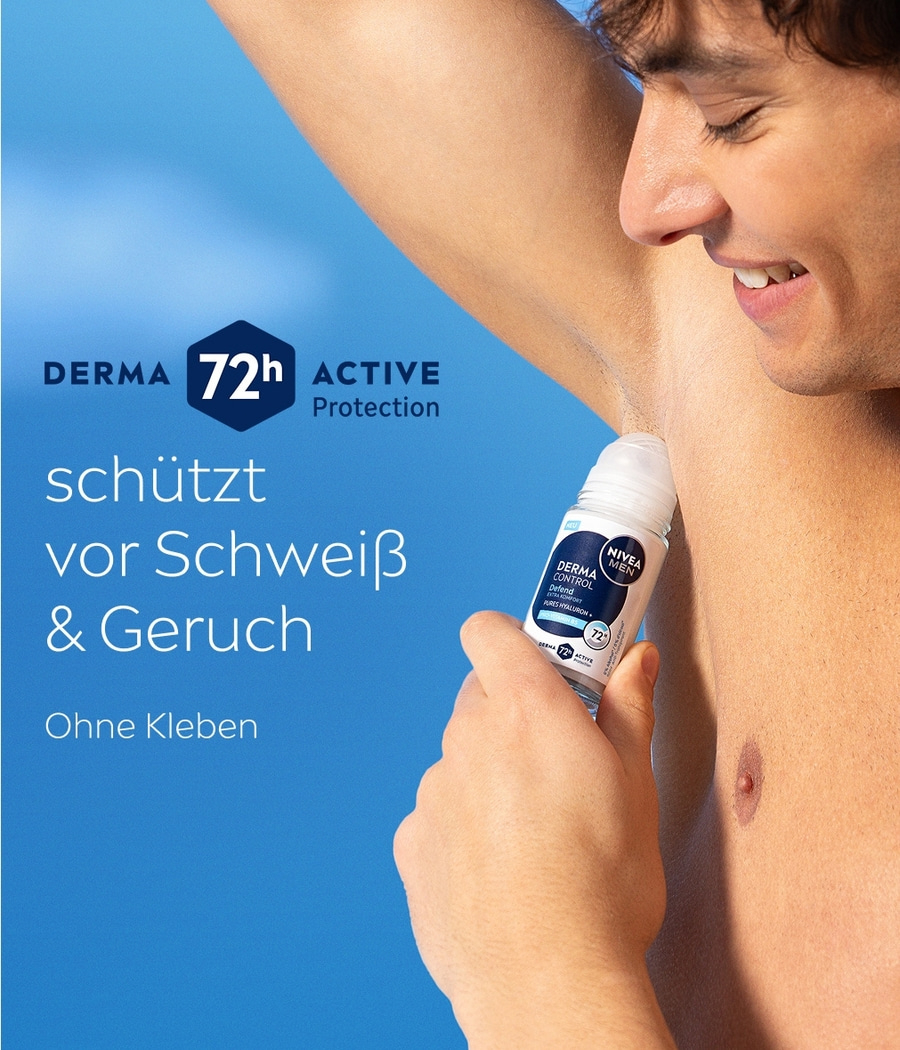 NIVEA Deodorant Men Derma Control Defend Roll-On 6 x 50ml