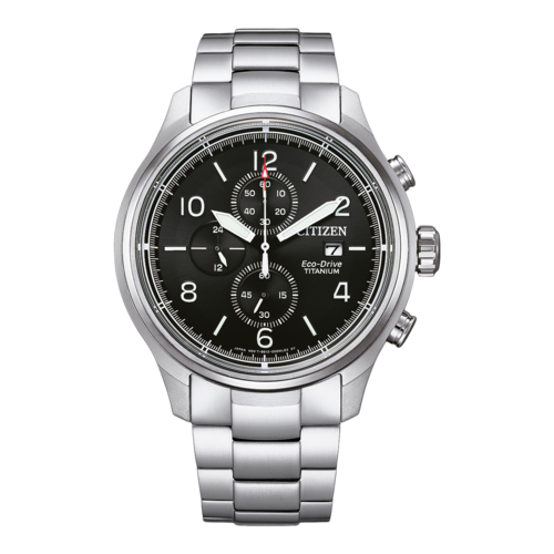 CITIZEN Herren Armbanduhr CA0810-88E Chronograph Eco-Drive Titan 44 mm B-Ware