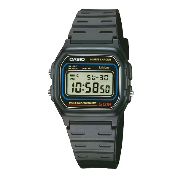 CASIO Collection Herrenarmbanduhr Chronograph W-59-1VQES Schwarz B-WARE
