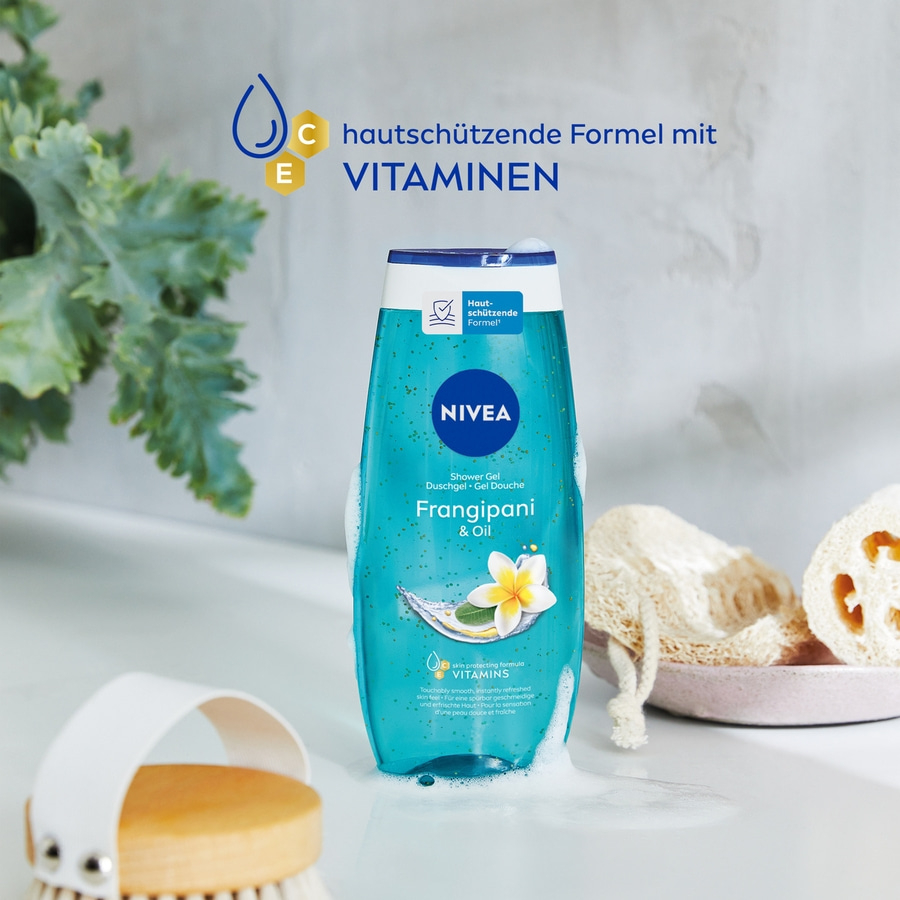 Nivea Duschgel Frangipani & Oil mit Vitaminen, hautschützende Formel