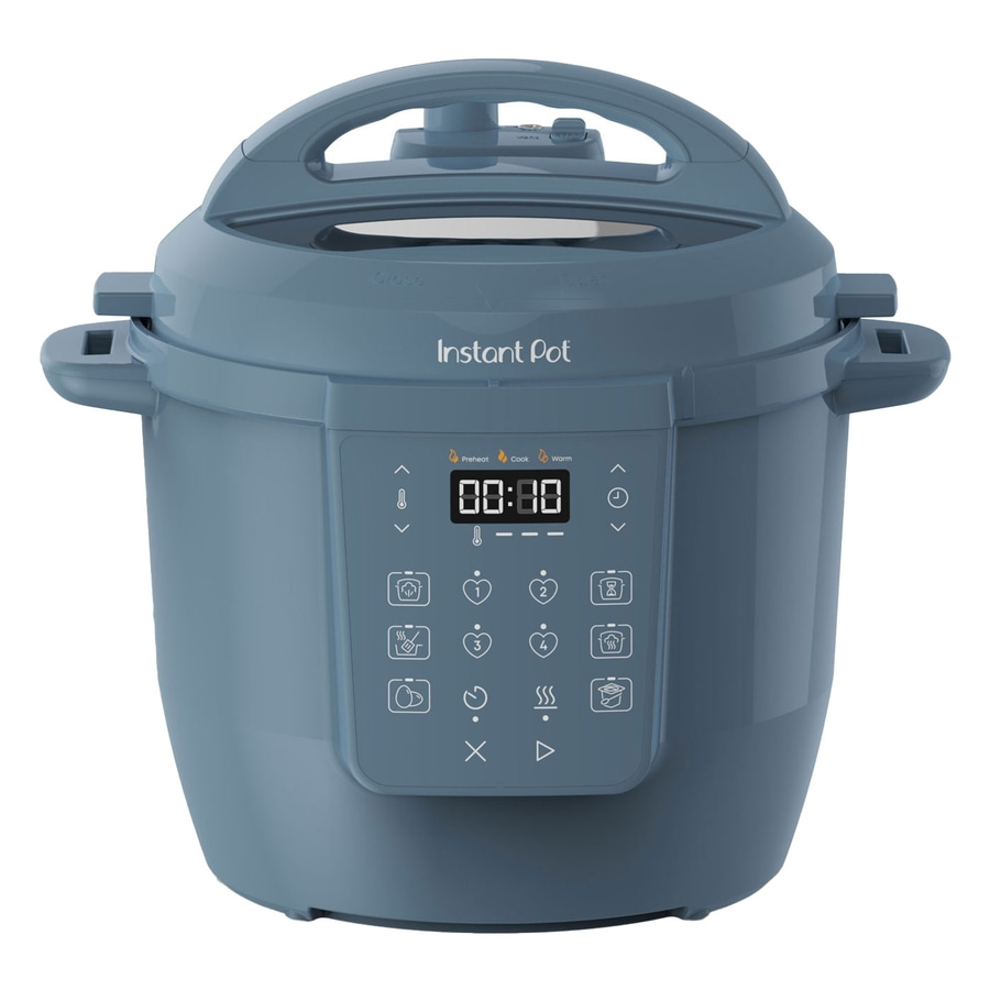 Blauer Instant Pot, Digitalanzeige, Kochfeld, Küchengerät, Elektrogerät, Topf, Kochen, Küche, Essen