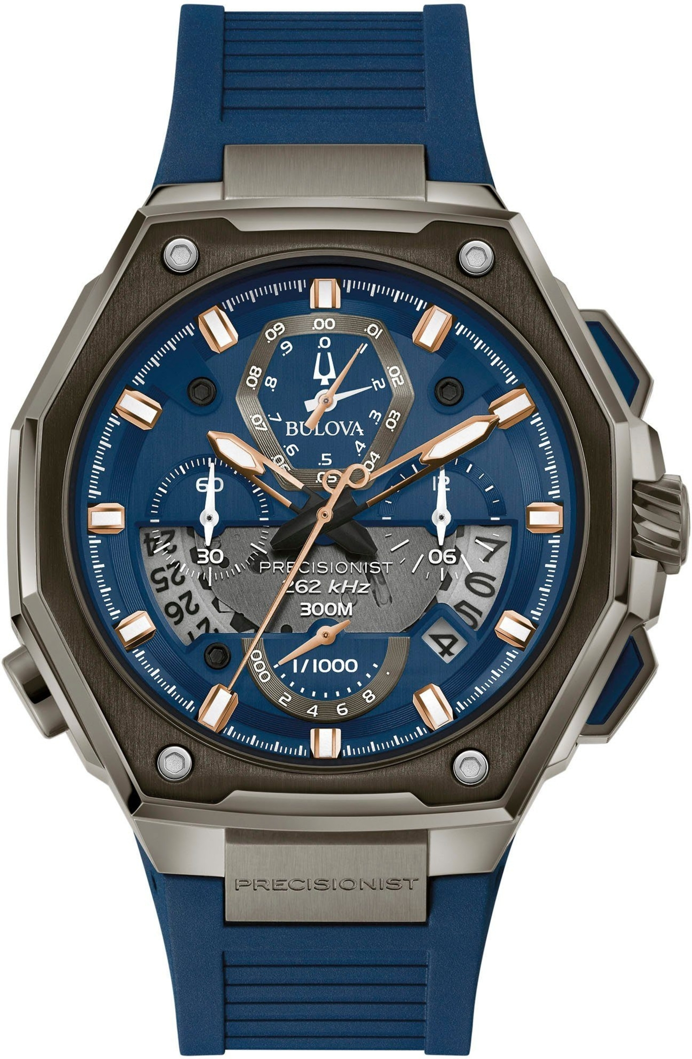 BULOVA Herren Armbanduhr Chronograph 98B357 Herrenuhr Quarzuhr Saphirglas 45mm
