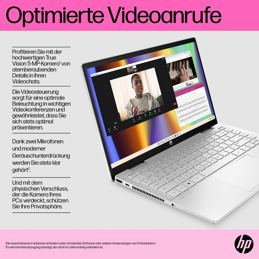 HP Convertible Notebook Pavilion 14-ek1274ng 14Zoll Touchscreen 512GB B-WARE