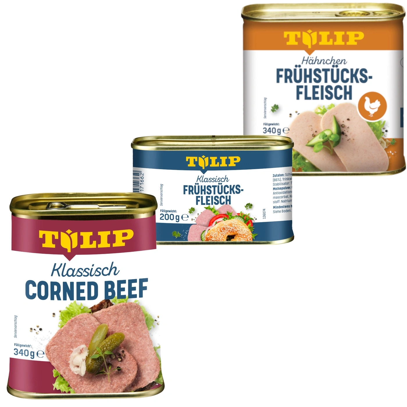 Dosen von Tulip Frederal
hstederal
cksfleisch und Corned Beef