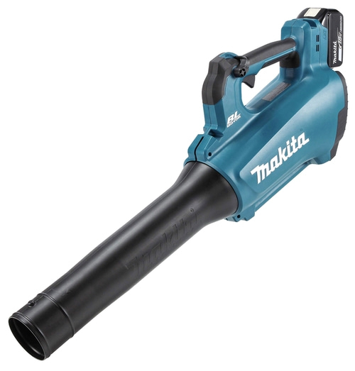 Makita Akku-Gebläse, blau, mit Akku und Griff, für Gartenarbeit und Reinigung