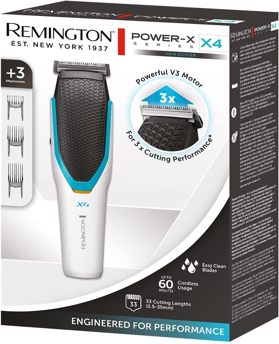 REMINGTON Haarschneider Profi X4 HC4000 Haarschneidemaschine Akku Netz Micro USB