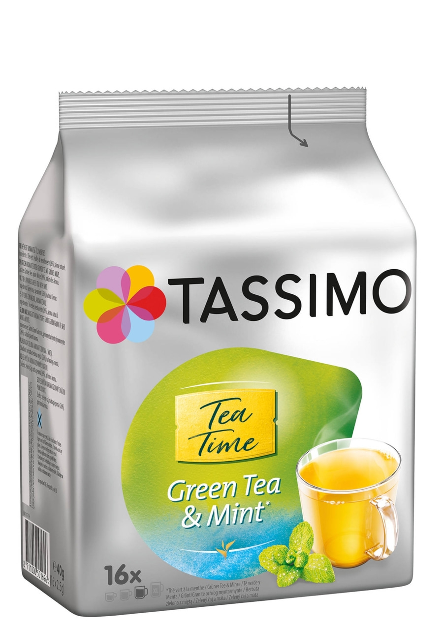 TASSIMO Kapseln Tea Time Grüner Tee Minze T Discs 5x16 Getränke Teekapseln