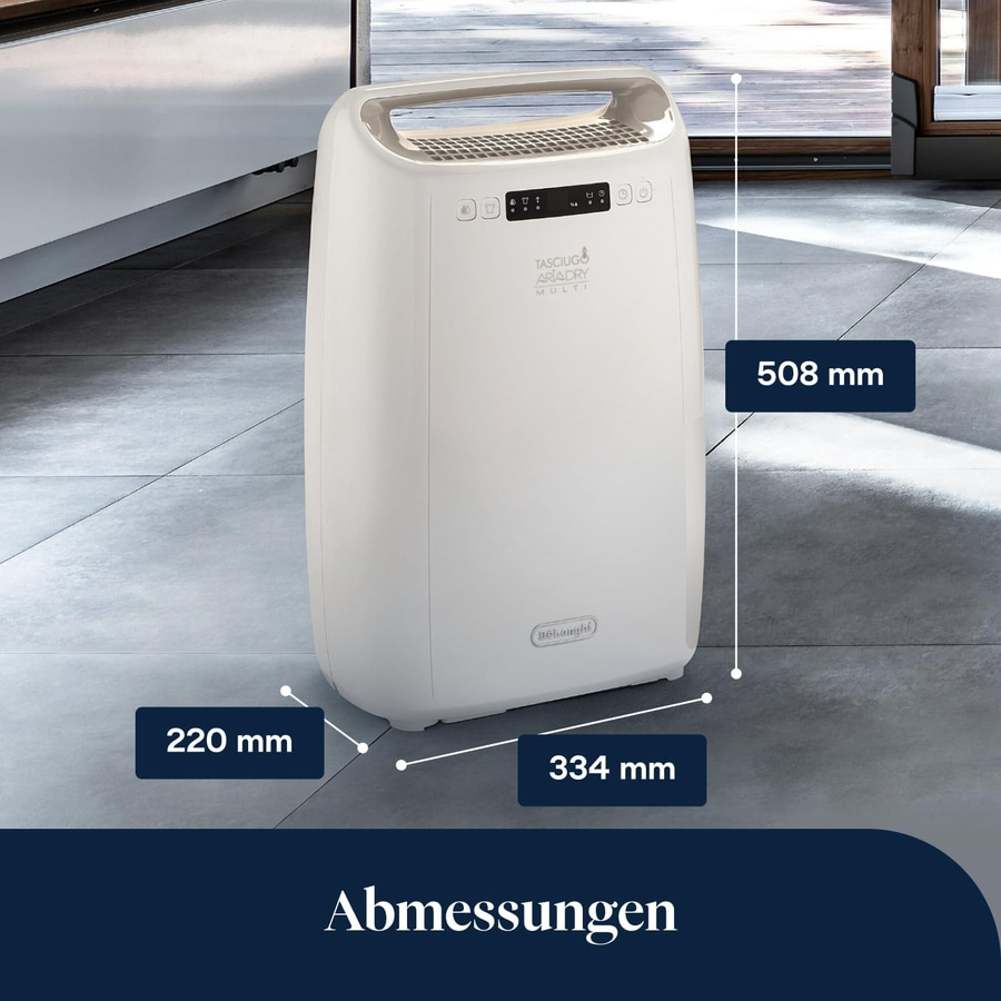 DE'LONGHI Luftentfeuchter Tascuigo AriaDry Multi DEXD214RF 14L 65m3 weiß