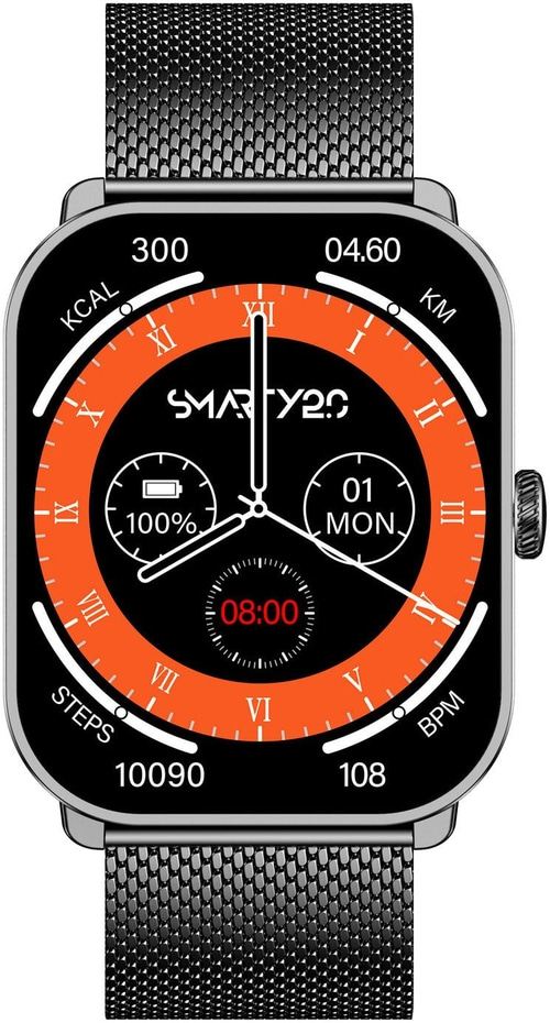 SMARTY 2.0 Smartwatch SW070H Armbanduhr Bluetooth IP68 45mm schwarz B-WARE