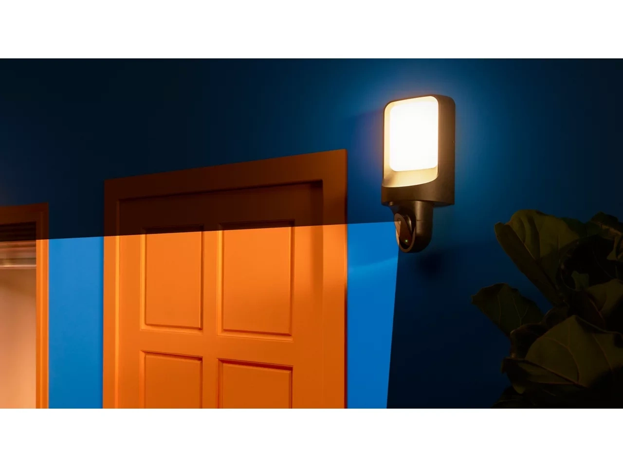 WIZ Outdoor-Wandleuchte mit Überwachungskamera Full HD IP44 Smart Schwarz NEU
