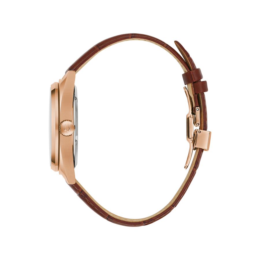 BULOVA 97A175 Armbanduhr Automatikuhr Herren 41 mm Lederarmband B-Ware