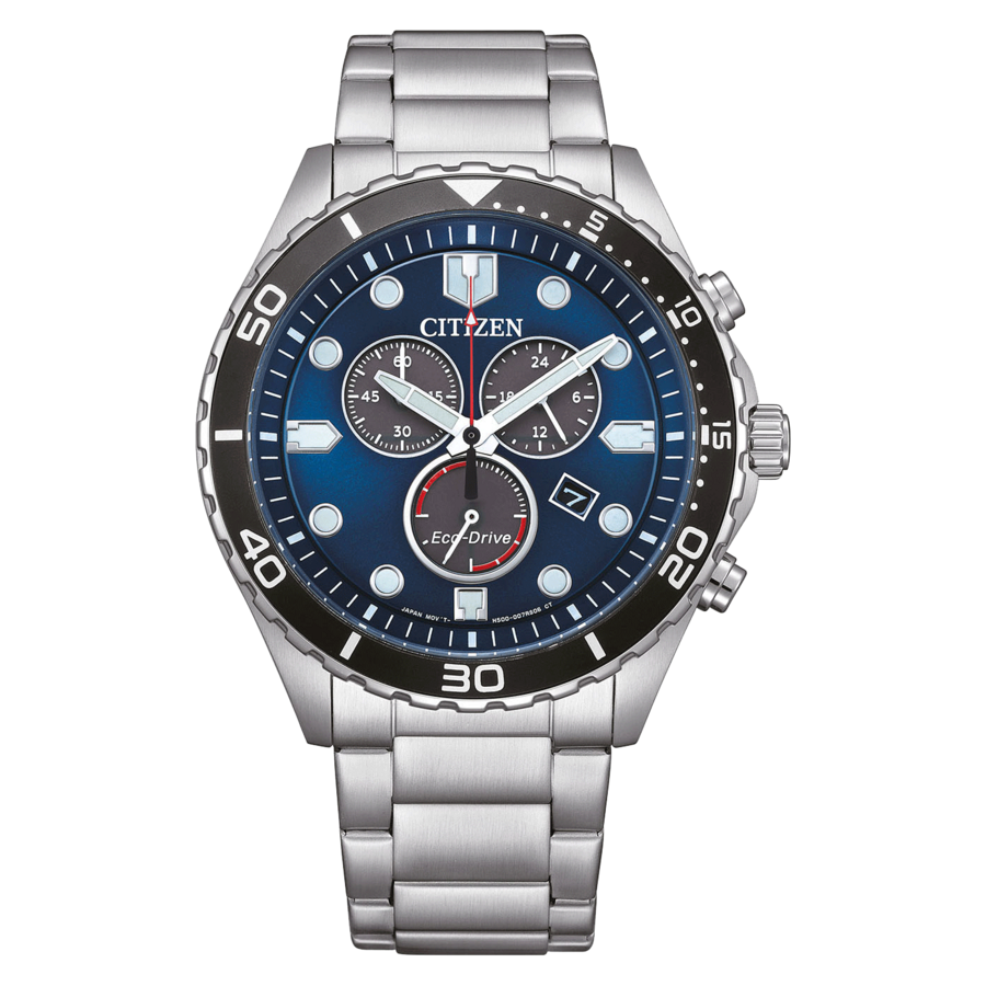CITIZEN Herren Armbanduhr AT2560-84L Solaruhr Chronograph Datum 43mm B-Ware