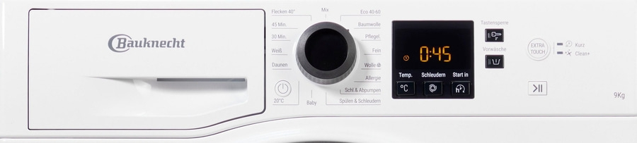 BAUKNECHT Waschmaschine Super Eco 948 A Frontlader 9kg Kapazität weiß B-WARE