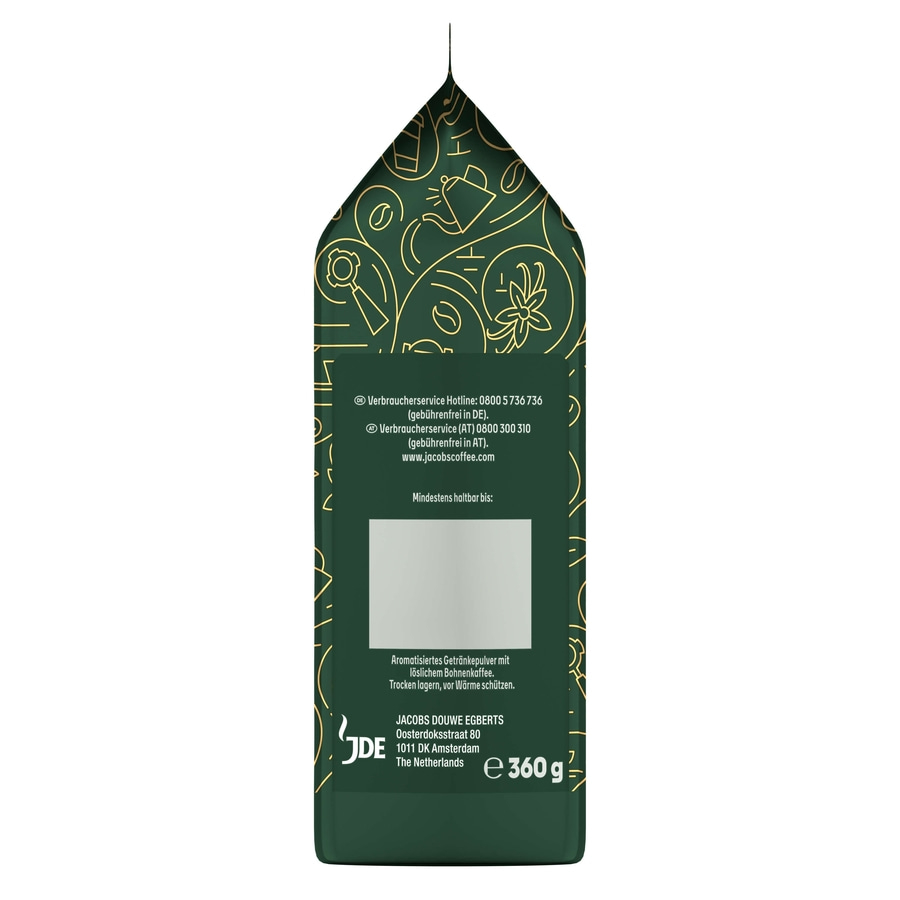 JACOBS Löskaffee TYP VANILLE CAPPUCCINO 12 x 360 g Beutel Vanille-Geschmack