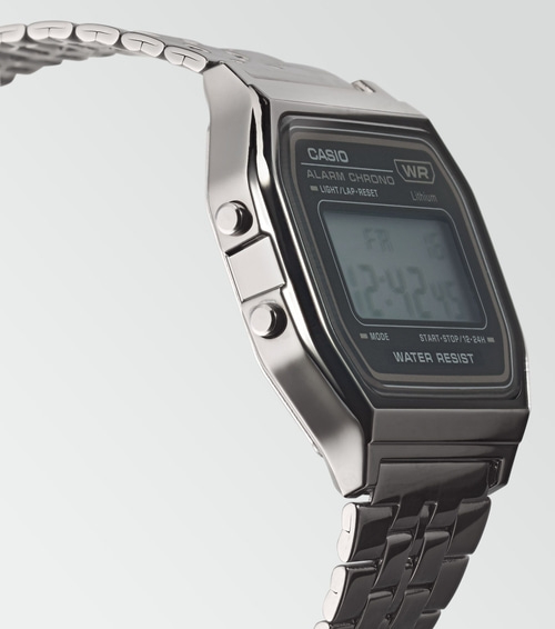 CASIO VINTAGE Chronograph A158WETB-1AEF Quarz Anthrazit glänzend Resin B-WARE