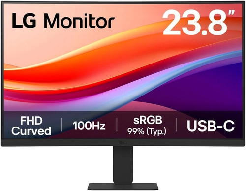 LG Monitor mit 23,8 Zoll, FHD, 100Hz, sRGB und USB-C