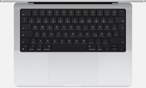 Nahaufnahme einer Laptop-Tastatur mit Buchstaben und Symbolen, die auf den Tasten abgebildet sind.
