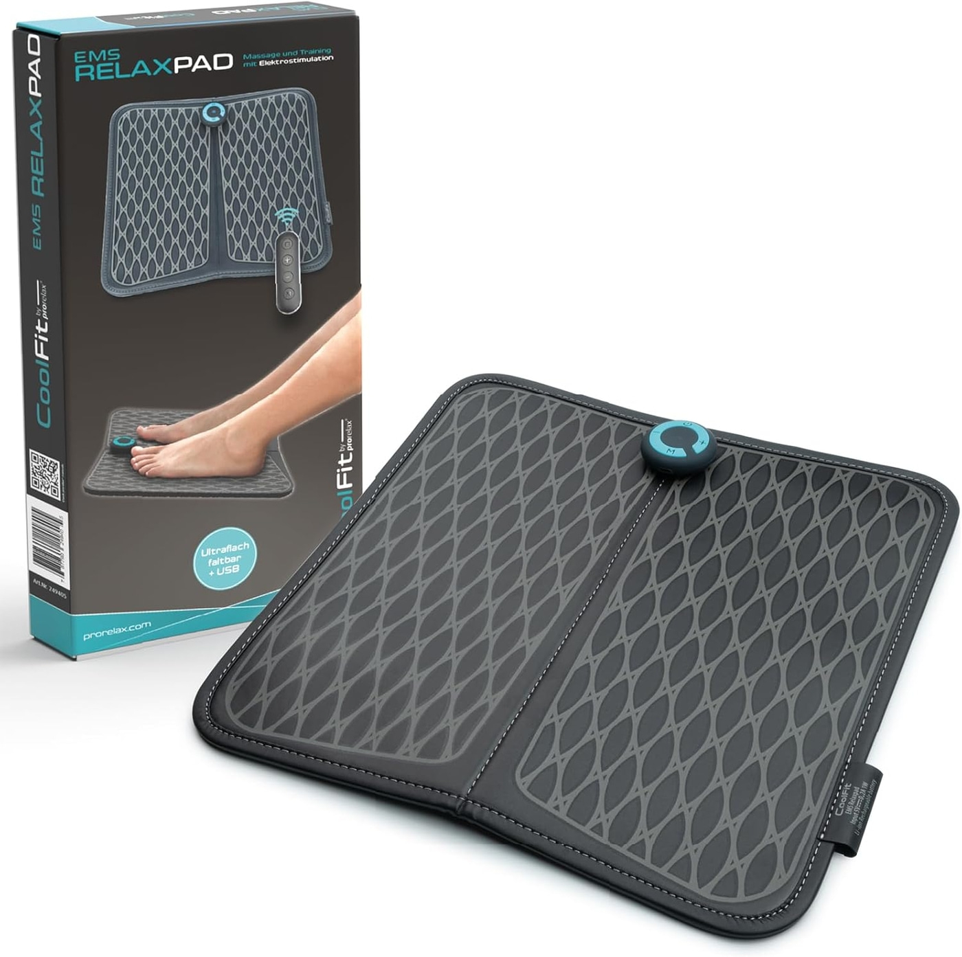PRORELAX CoolFit EMS Relax Pad Durchblutungs-Stimulator Fußmassagegerät NEU