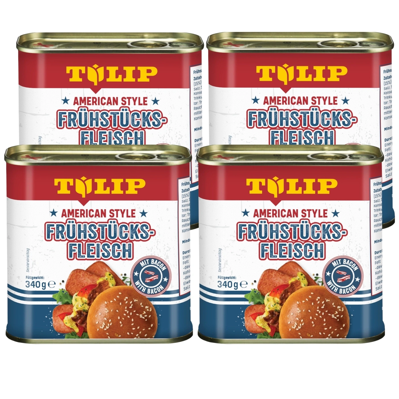 Tulip Frühstücksfleisch American Style mit Bacon, 340g Dosen