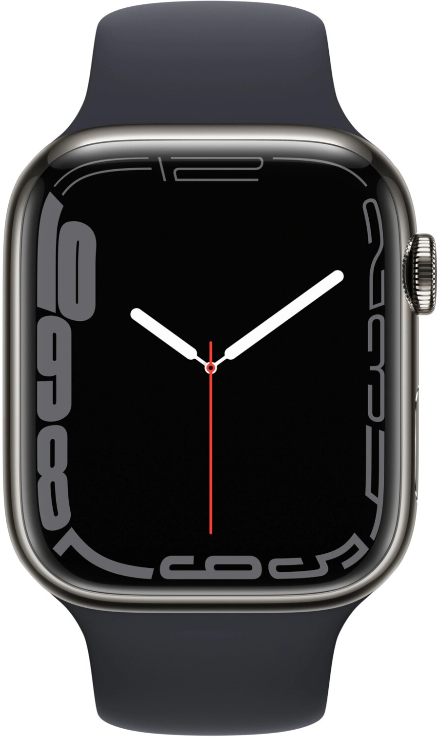 APPLE Watch S7 GPS + Cell 45 mm Edelstahl Sportband Midnight MNAX3FD/A B-Ware