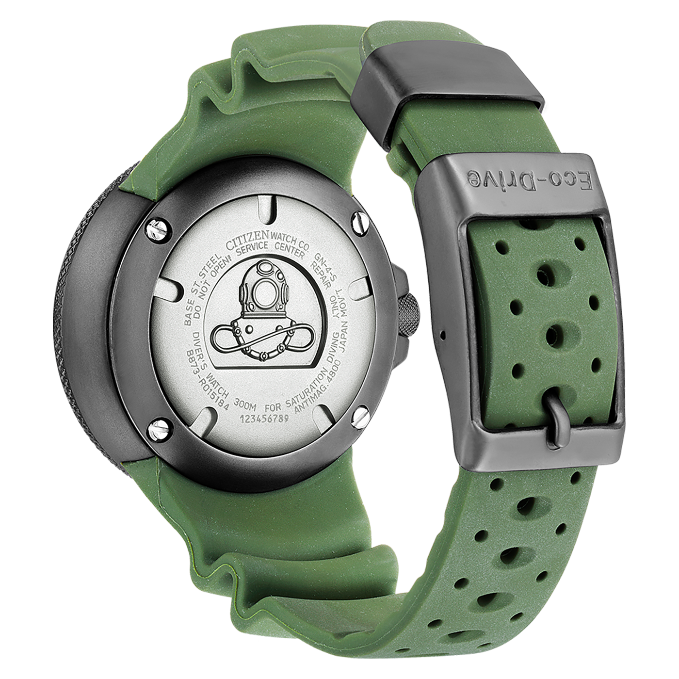 Citizen-Uhr, Eco-Drive, grün, Taucheruhr, 300m, Stahl, Wasserdicht, Armband