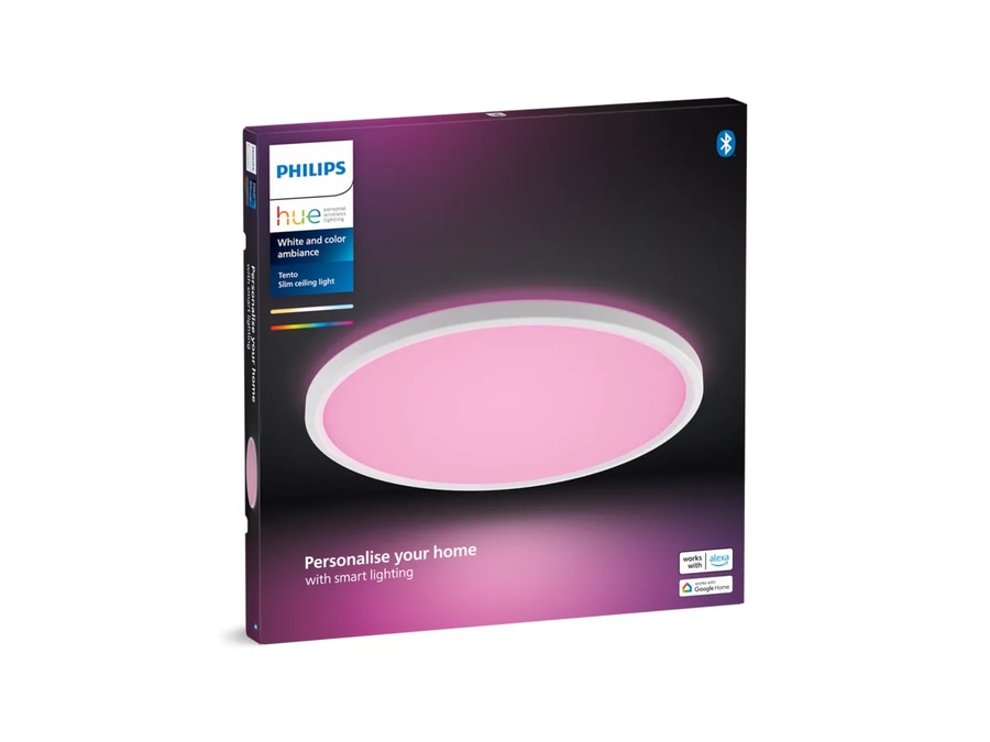 PHILIPS Hue Tento rundes WCA LED-Deckenpanel 42,1cm Deckenlampe dimmbar B-Ware