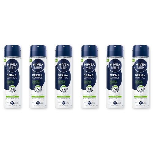 NIVEA Deodorant Men Derma Control Sensitive Deospray 6 x 150ml