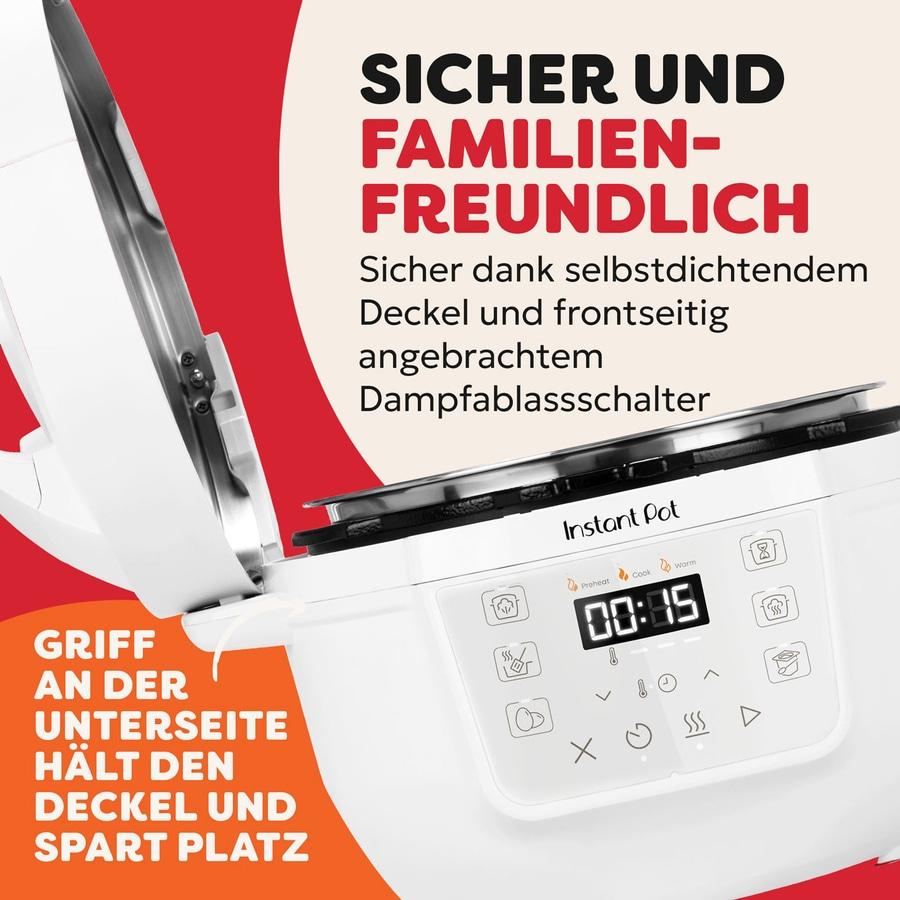INSTANT POT Classic Mini 7in1 Multikocher 3,8L 800W Slow Cooker Schongarer Weiß