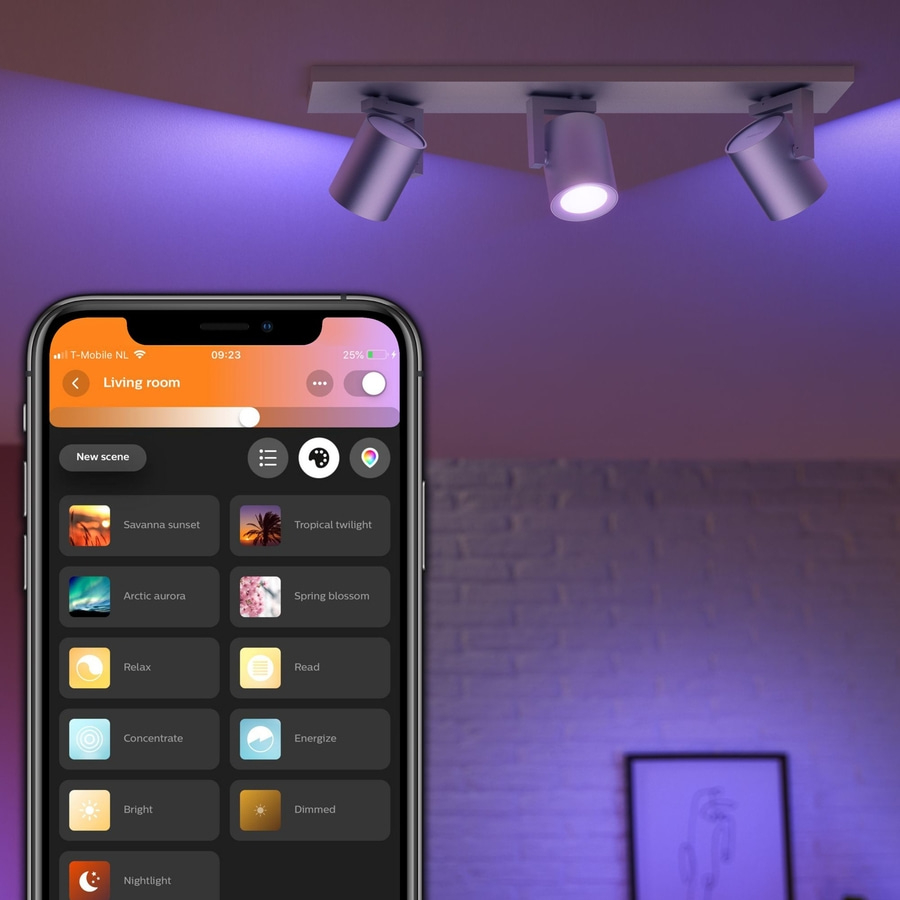 PHILIPS Hue White & Color Ambiance Argenta LED 3er-Spot Bluetooth 5,7W silber