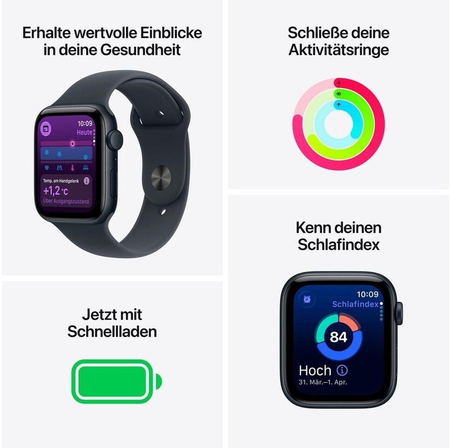 APPLE Watch SE 3 GPS 40 mm Aluminium Sportband Polarstern MEH54ZR/A B-WARE