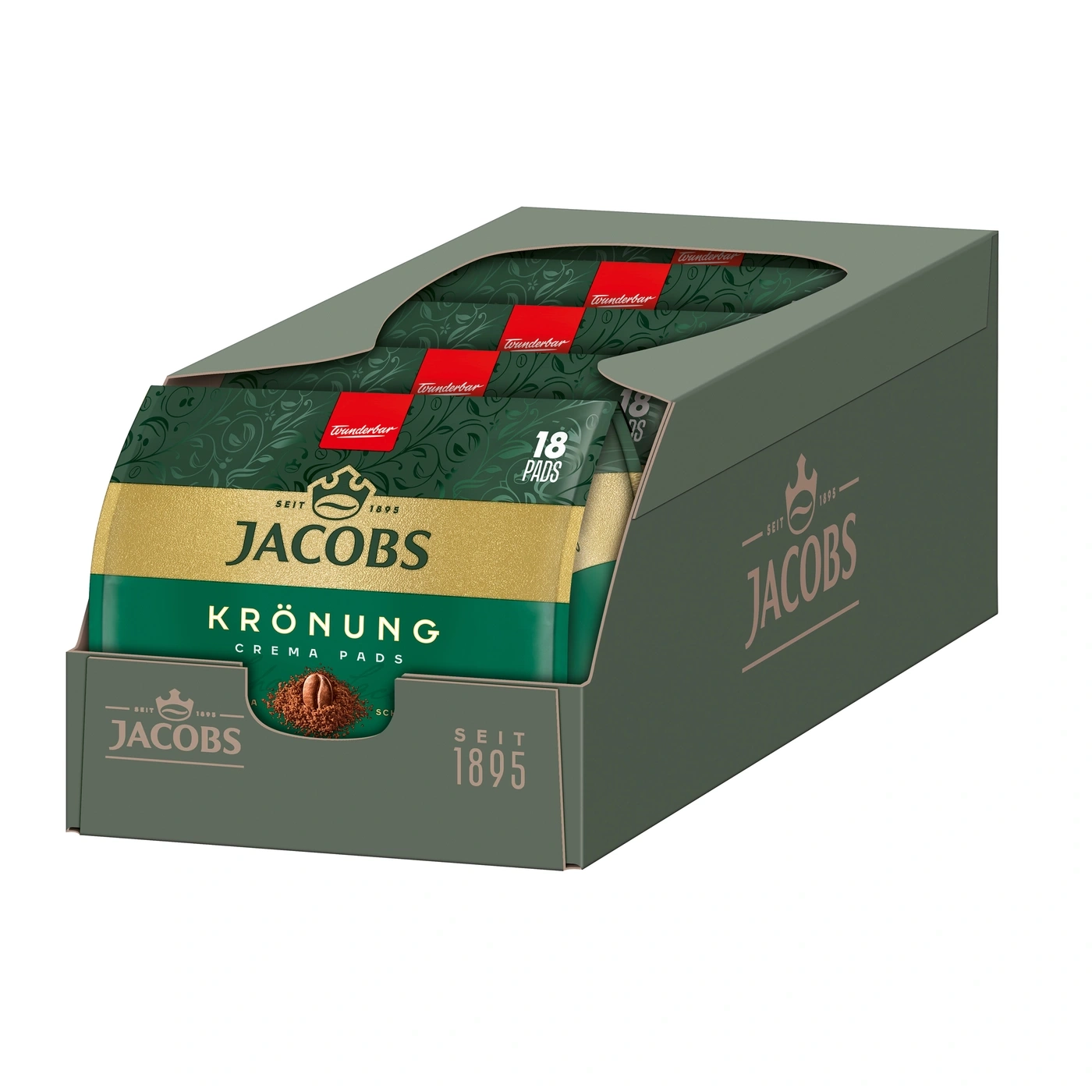 Jacobs Krönung Crema Pads im grünen Karton