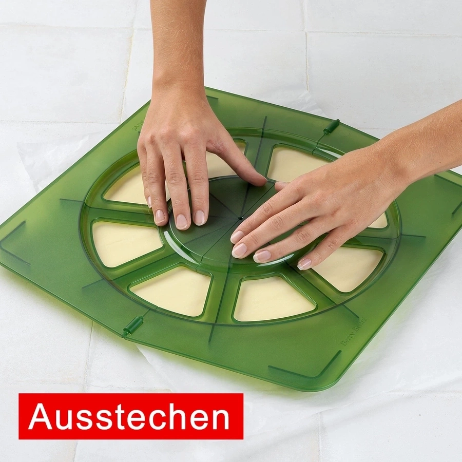 BETTY BOSSI Ausstechform Big Gipfeler Backhelfer Backschablone Hörnchen