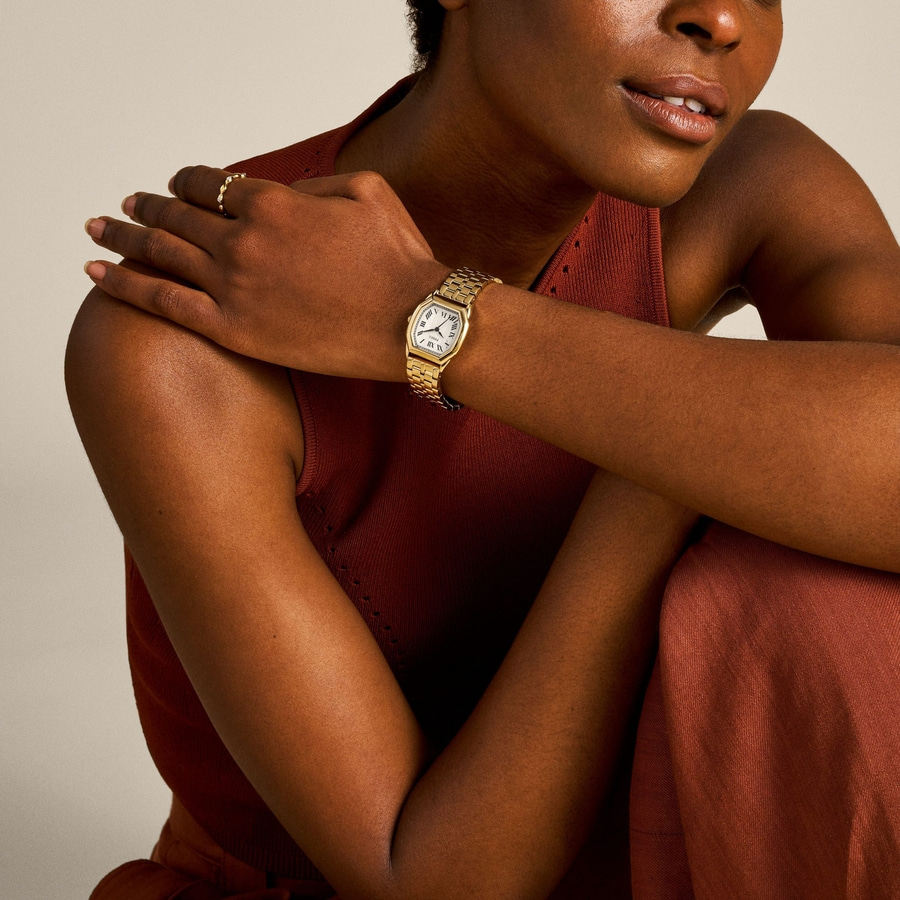 FOSSIL Quarzuhr HARLOW ES5361 Armbanduhr Damenuhr Edelstahlarmband analog