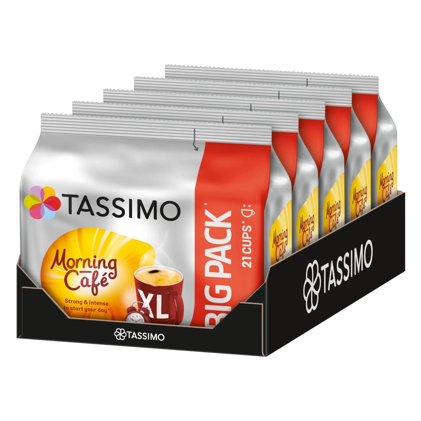 Tassimo Morning Café Big Pack mit 21 Kapseln, stark und intensiv.