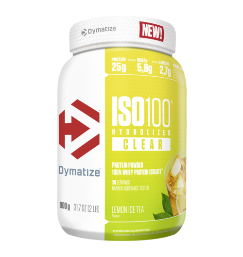 DYMATIZE Whey Protein Pulver Shake ISO 100 Hydrolyzed Clear Lemon Ice Tea 900 g