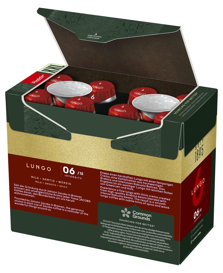 JACOBS Kapseln Lungo 6 Classico 200 Stück XXL-Pack Nespresso®* kompatibel