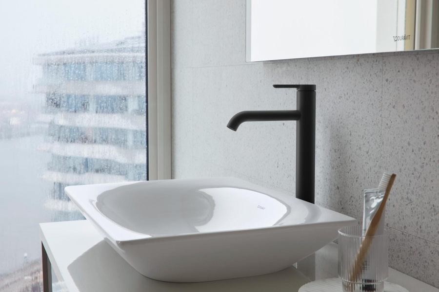 DURAVIT C.1 Waschtischmischer XL Einhandmischer Mischbatterie Wasserhahn Schwarz